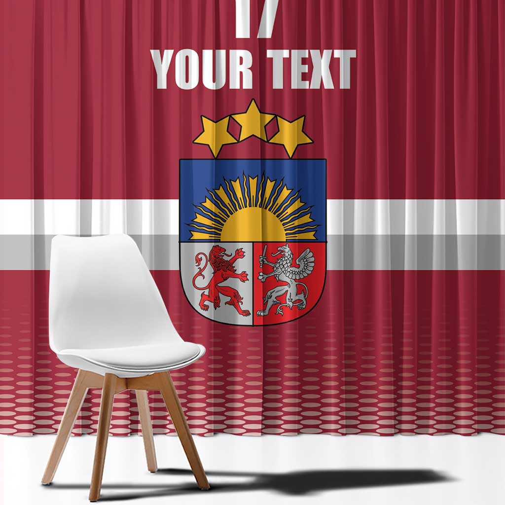 Custom Latvia Ice Hockey Champions Window Curtain Come on Latvija Red style