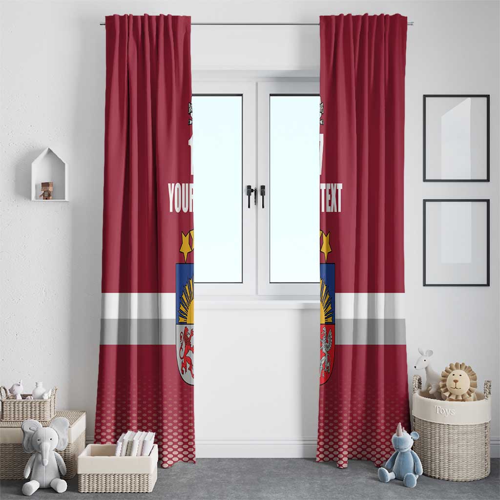 Custom Latvia Ice Hockey Champions Window Curtain Come on Latvija Red style