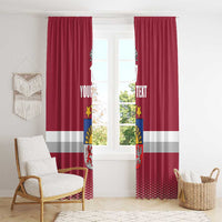 Custom Latvia Ice Hockey Champions Window Curtain Come on Latvija Red style