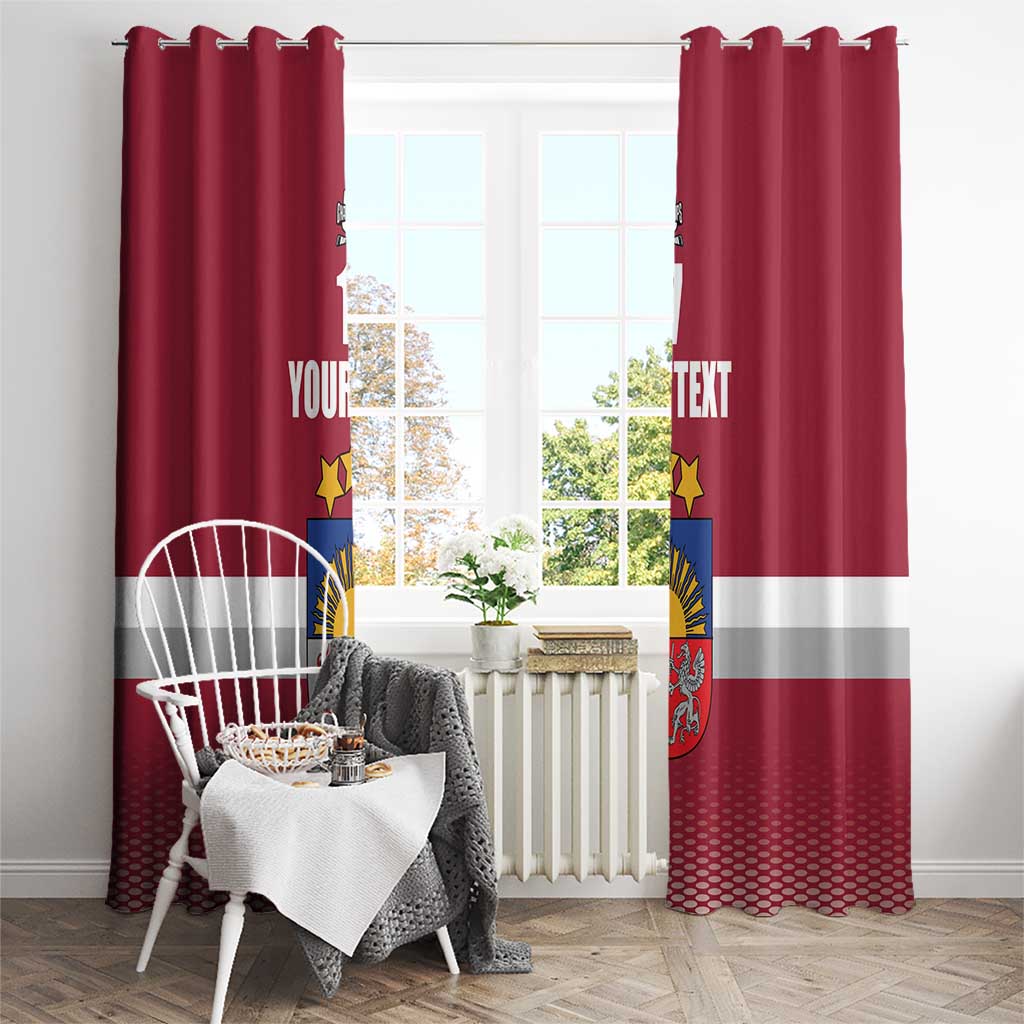 Custom Latvia Ice Hockey Champions Window Curtain Come on Latvija Red style