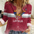 Custom Latvia Ice Hockey Champions Women Casual Shirt Come on Latvija Red style