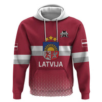 Custom Latvia Ice Hockey Champions Zip Hoodie Come on Latvija Red style