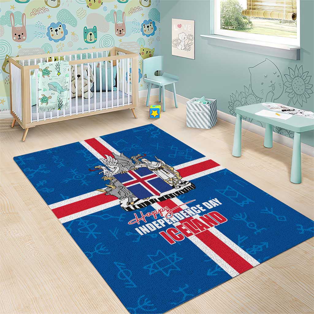 Iceland Icelandic National Day Area Rug Happy 81th Anniversary