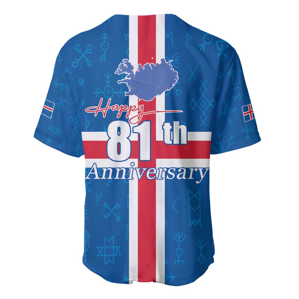 Iceland Icelandic National Day Baseball Jersey Happy 81th Anniversary