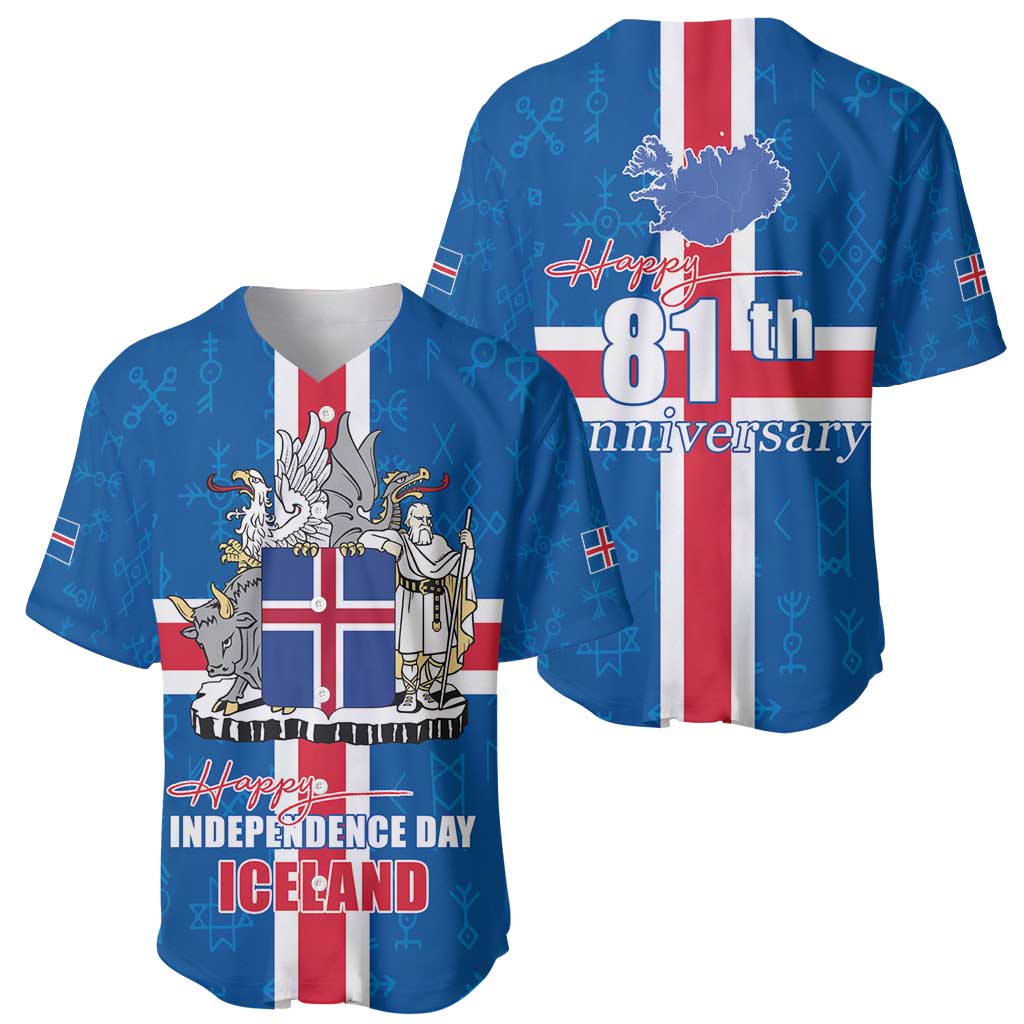 Iceland Icelandic National Day Baseball Jersey Happy 81th Anniversary