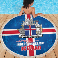 Iceland Icelandic National Day Beach Blanket Happy 81th Anniversary