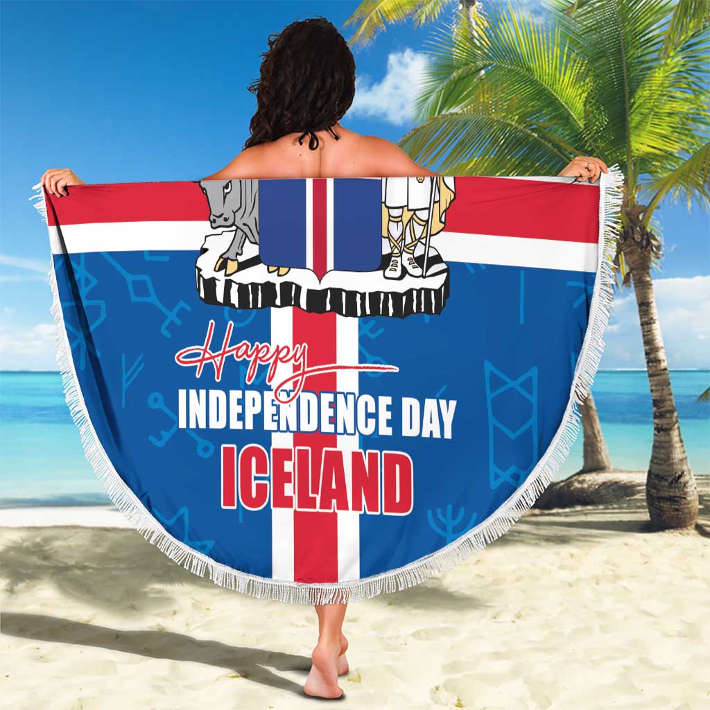 Iceland Icelandic National Day Beach Blanket Happy 81th Anniversary