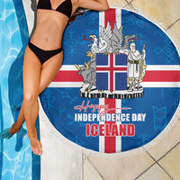 Iceland Icelandic National Day Beach Blanket Happy 81th Anniversary