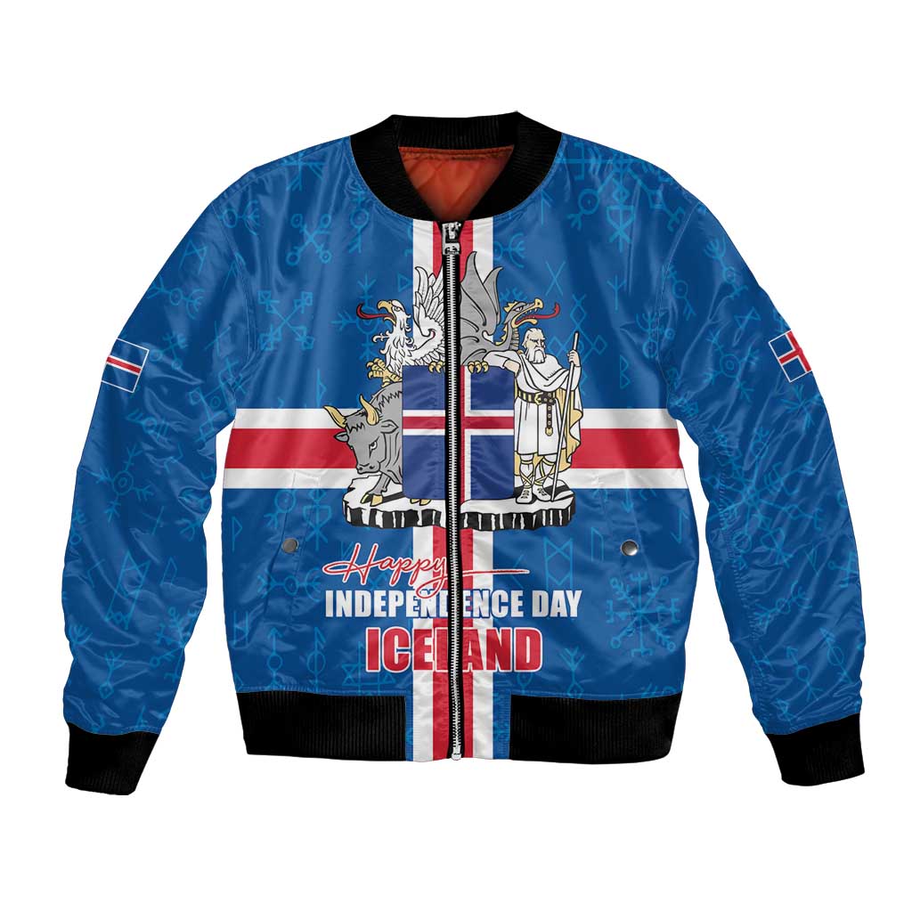 Iceland Icelandic National Day Bomber Jacket Happy 81th Anniversary