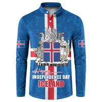 Iceland Icelandic National Day Button Sweatshirt Happy 81th Anniversary
