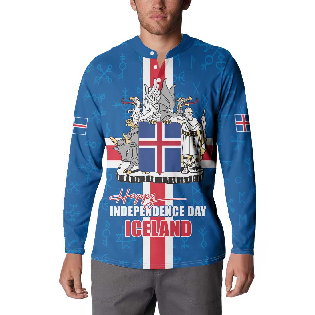 Iceland Icelandic National Day Button Sweatshirt Happy 81th Anniversary