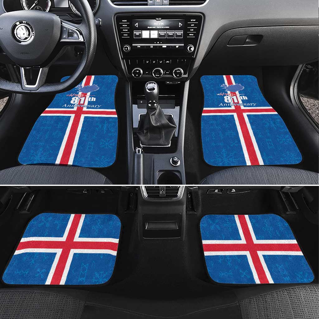 Iceland Icelandic National Day Car Mats Happy 81th Anniversary