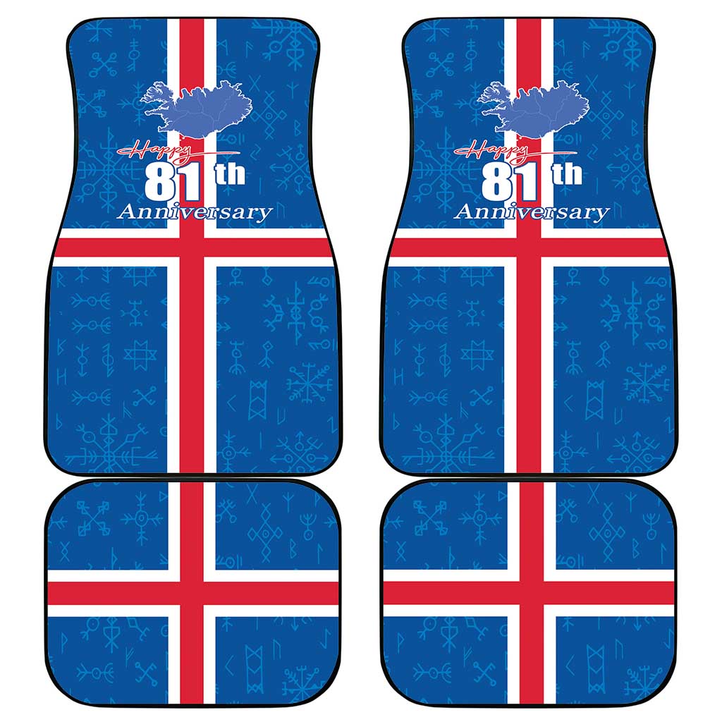 Iceland Icelandic National Day Car Mats Happy 81th Anniversary