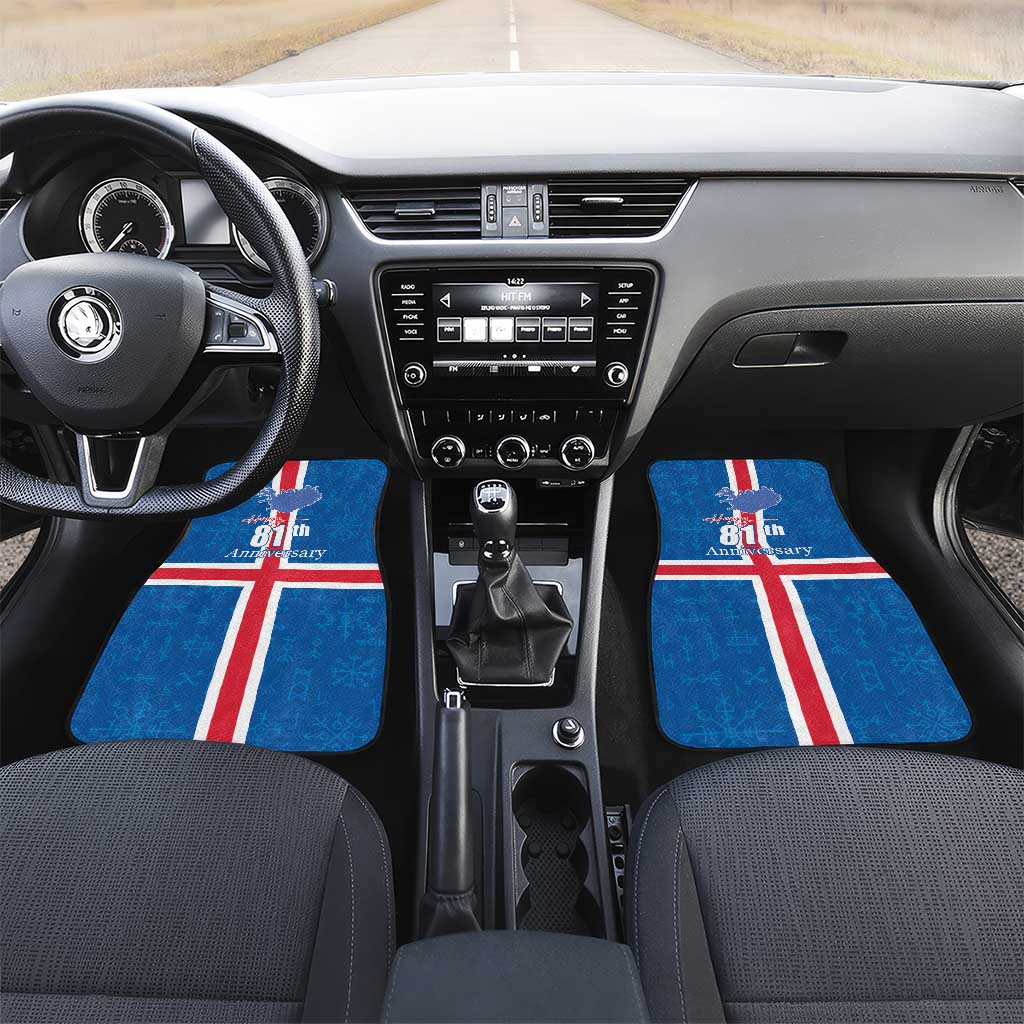 Iceland Icelandic National Day Car Mats Happy 81th Anniversary