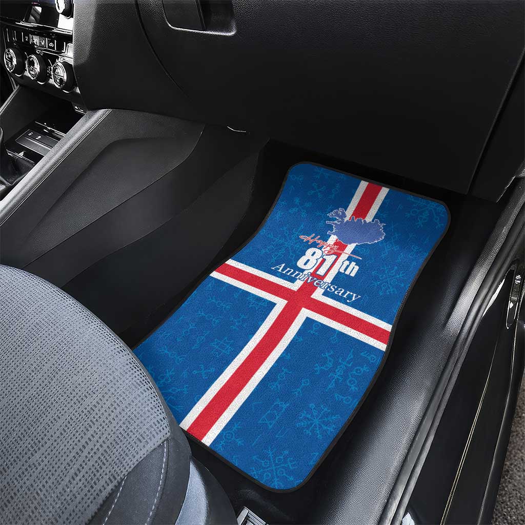 Iceland Icelandic National Day Car Mats Happy 81th Anniversary