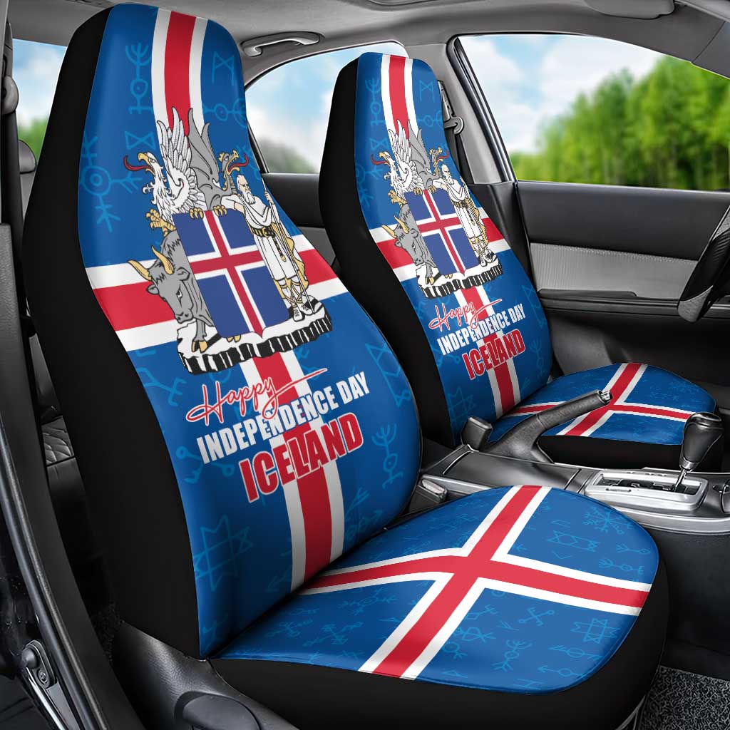Iceland Icelandic National Day Car Seat Cover Happy 81th Anniversary