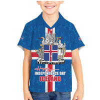Iceland Icelandic National Day Family Matching Mermaid Dress and Hawaiian Shirt Happy 81th Anniversary