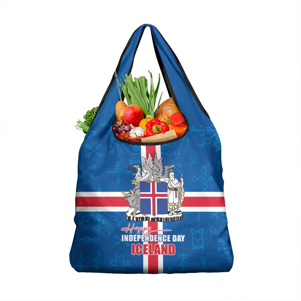 Iceland Icelandic National Day Grocery Bag Happy 81th Anniversary
