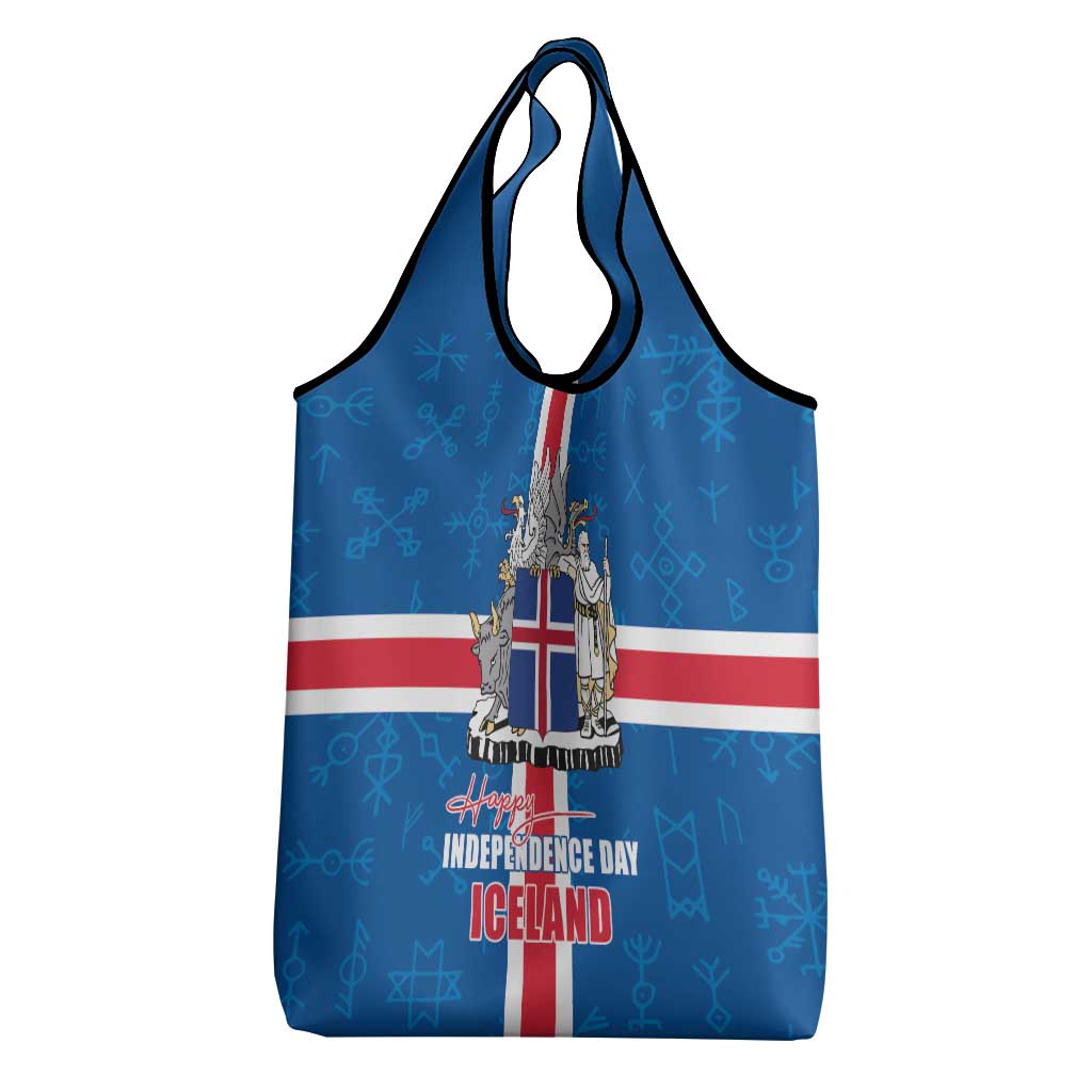 Iceland Icelandic National Day Grocery Bag Happy 81th Anniversary