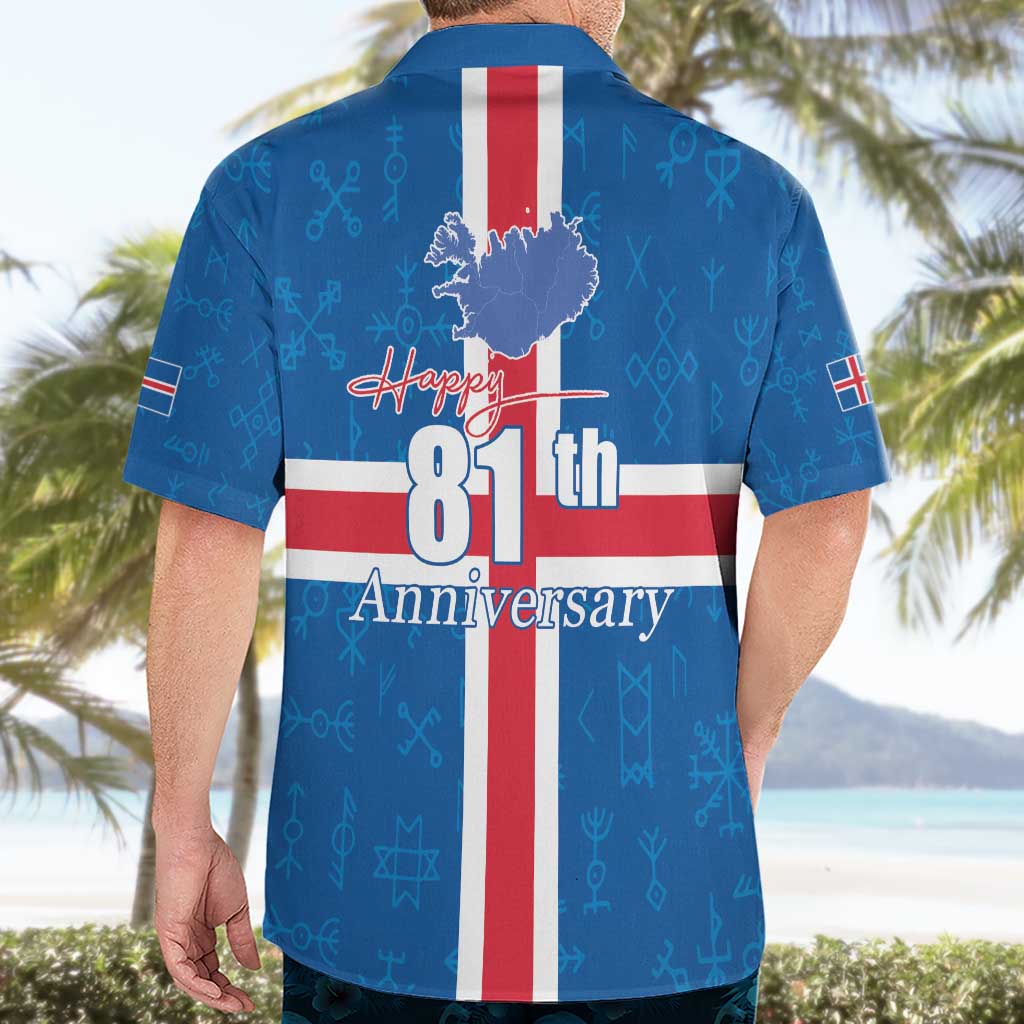 Iceland Icelandic National Day Hawaiian Shirt Happy 81th Anniversary