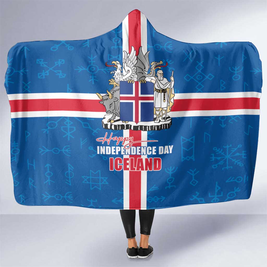 Iceland Icelandic National Day Hooded Blanket Happy 81th Anniversary