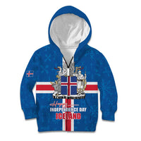 Iceland Icelandic National Day Kid Hoodie Happy 81th Anniversary