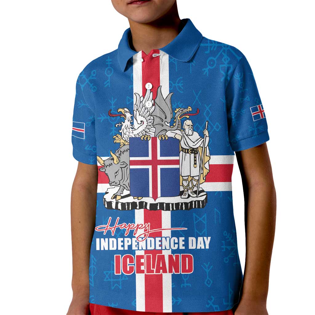 Iceland Icelandic National Day Kid Polo Shirt Happy 81th Anniversary