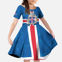 Iceland Icelandic National Day Kid Short Sleeve Dress Happy 81th Anniversary