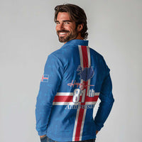 Iceland Icelandic National Day Long Sleeve Polo Shirt Happy 81th Anniversary