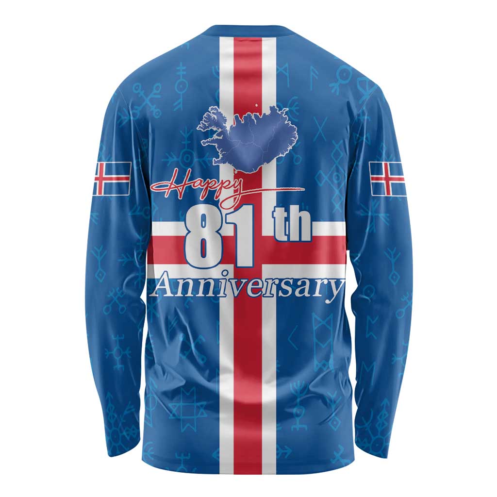 Iceland Icelandic National Day Long Sleeve Shirt Happy 81th Anniversary
