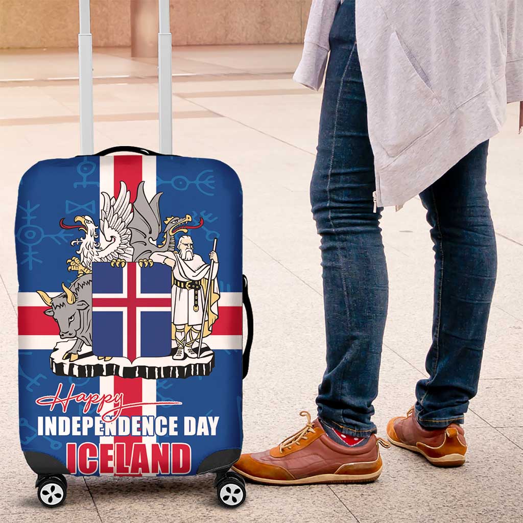 Iceland Icelandic National Day Luggage Cover Happy 81th Anniversary