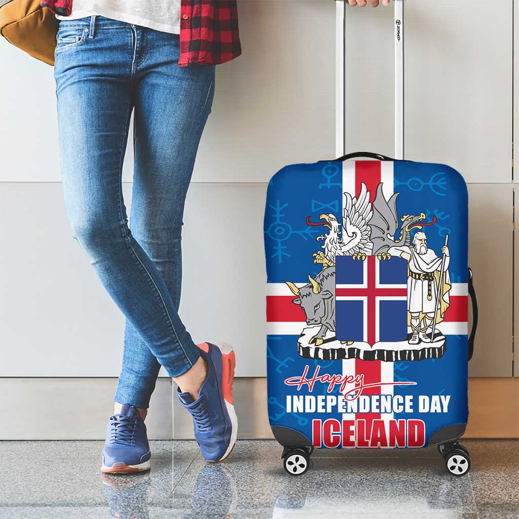 Iceland Icelandic National Day Luggage Cover Happy 81th Anniversary