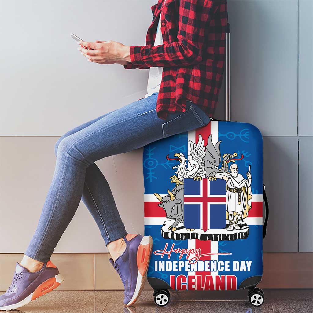 Iceland Icelandic National Day Luggage Cover Happy 81th Anniversary