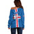 Iceland Icelandic National Day Off Shoulder Sweater Happy 81th Anniversary