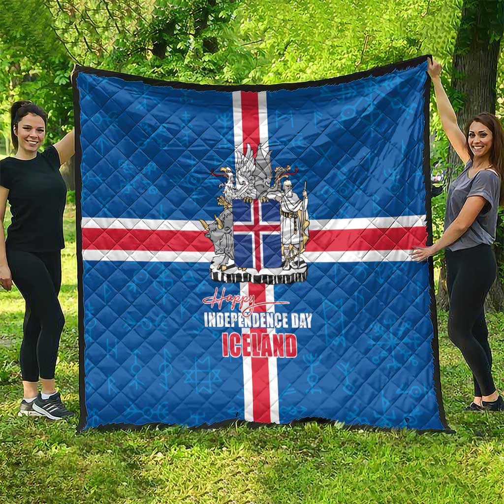 Iceland Icelandic National Day Quilt Happy 81th Anniversary