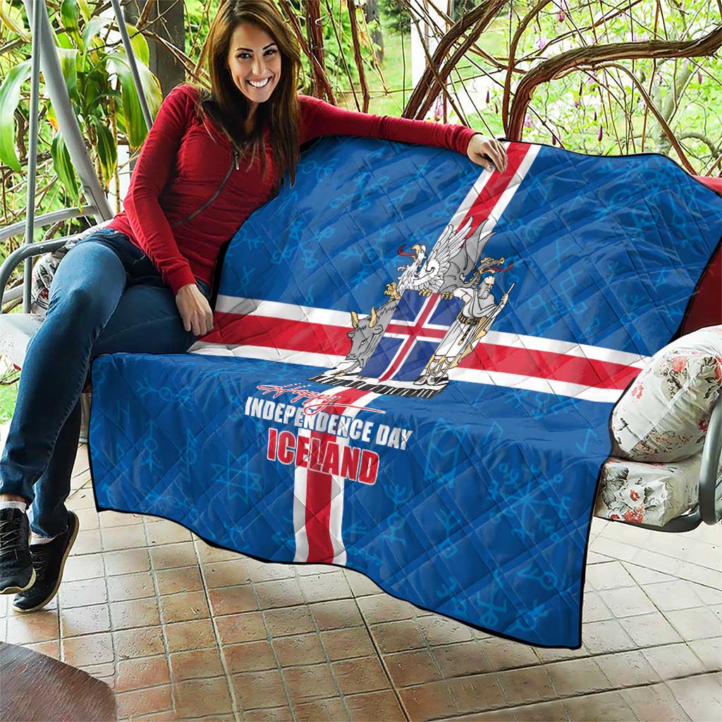 Iceland Icelandic National Day Quilt Happy 81th Anniversary