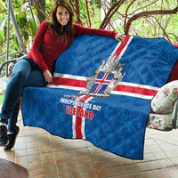Iceland Icelandic National Day Quilt Happy 81th Anniversary