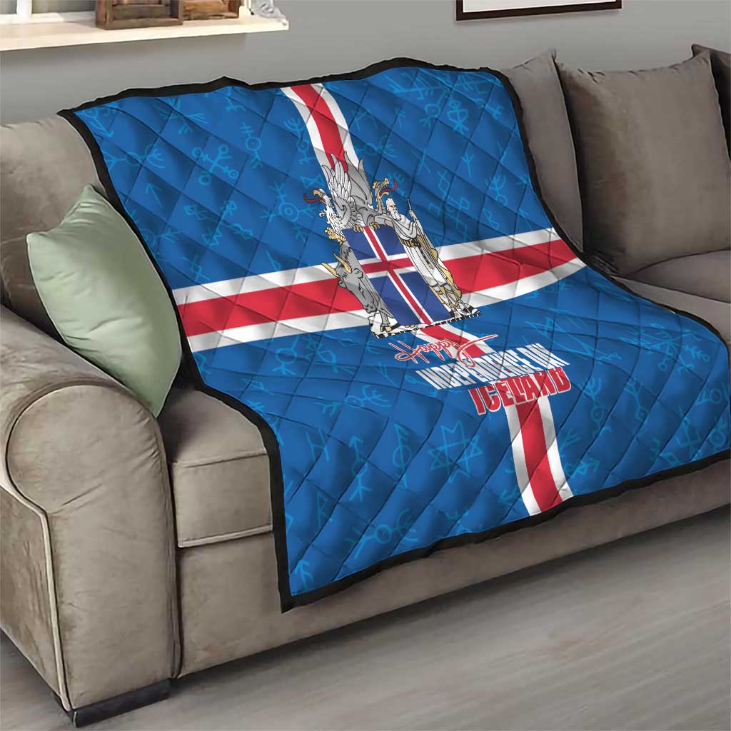 Iceland Icelandic National Day Quilt Happy 81th Anniversary