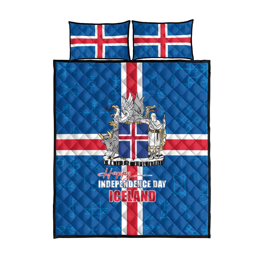 Iceland Icelandic National Day Quilt Bed Set Happy 81th Anniversary
