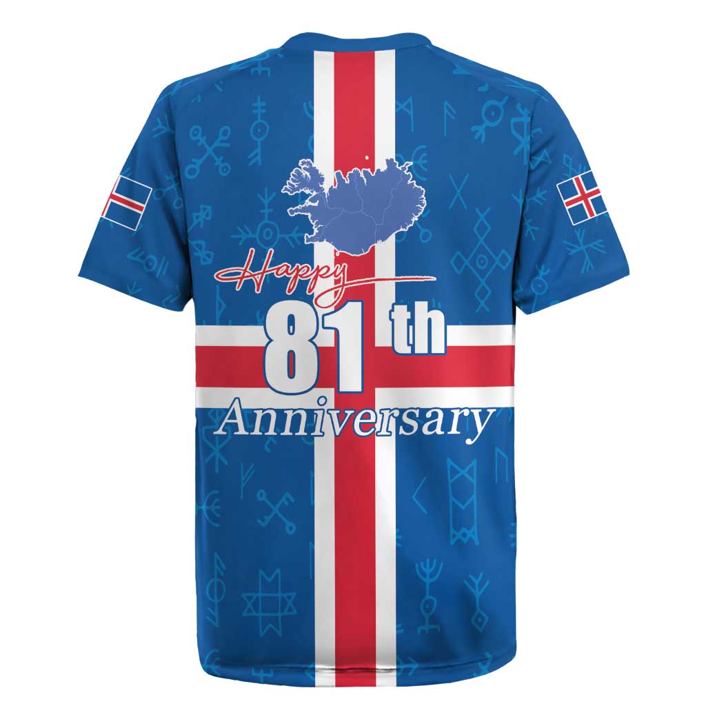 Iceland Icelandic National Day Rugby Jersey Happy 81th Anniversary