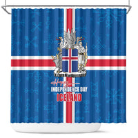 Iceland Icelandic National Day Shower Curtain Happy 81th Anniversary
