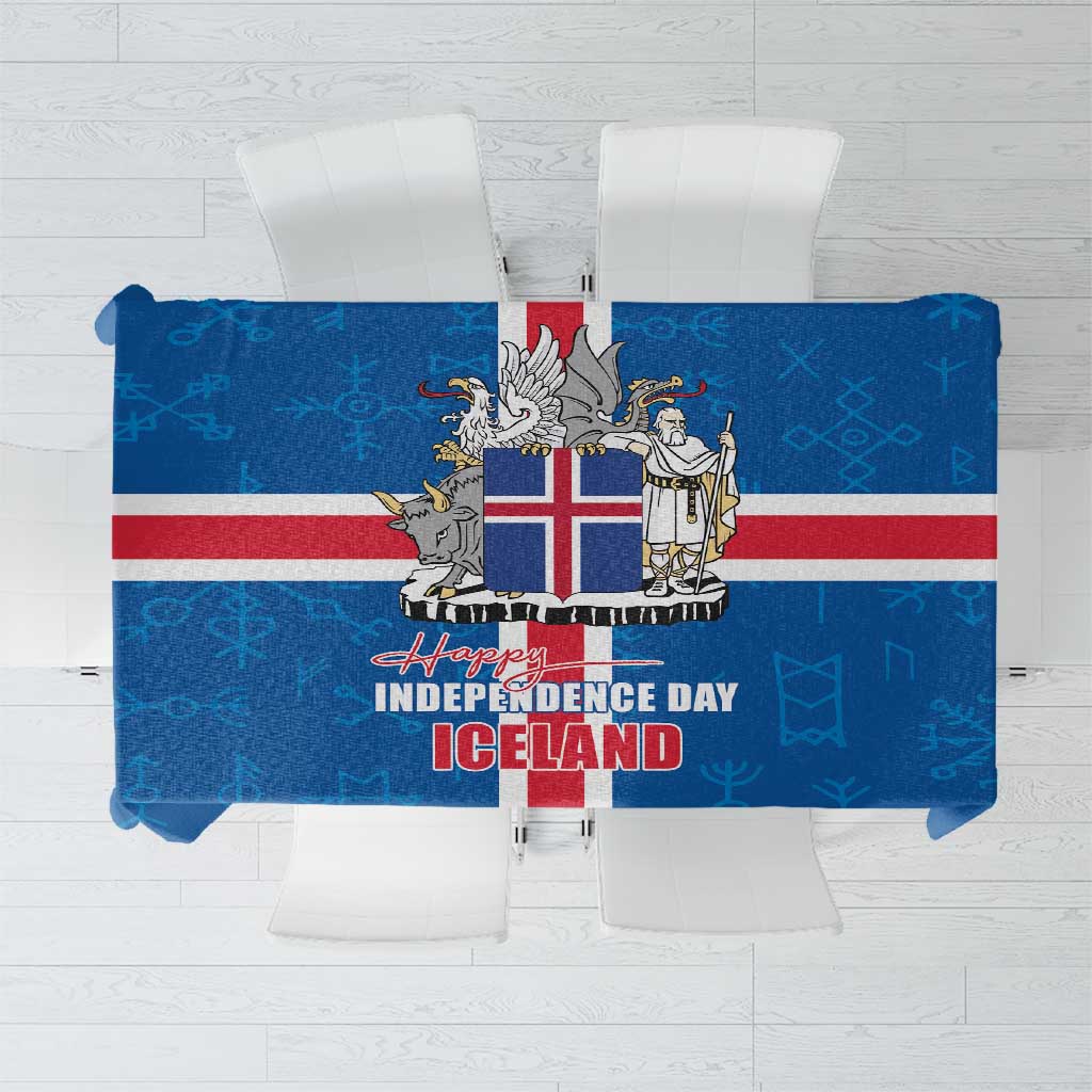 Iceland Icelandic National Day Tablecloth Happy 81th Anniversary