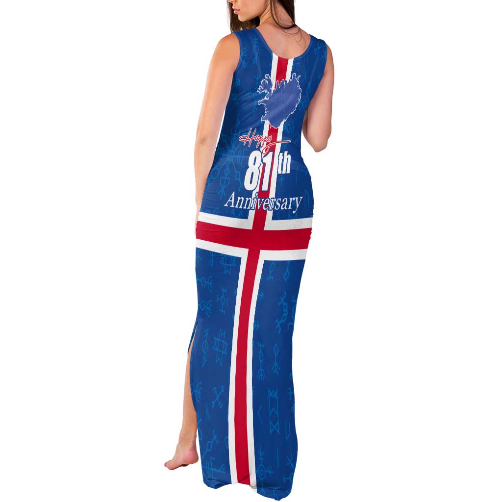 Iceland Icelandic National Day Tank Maxi Dress Happy 81th Anniversary