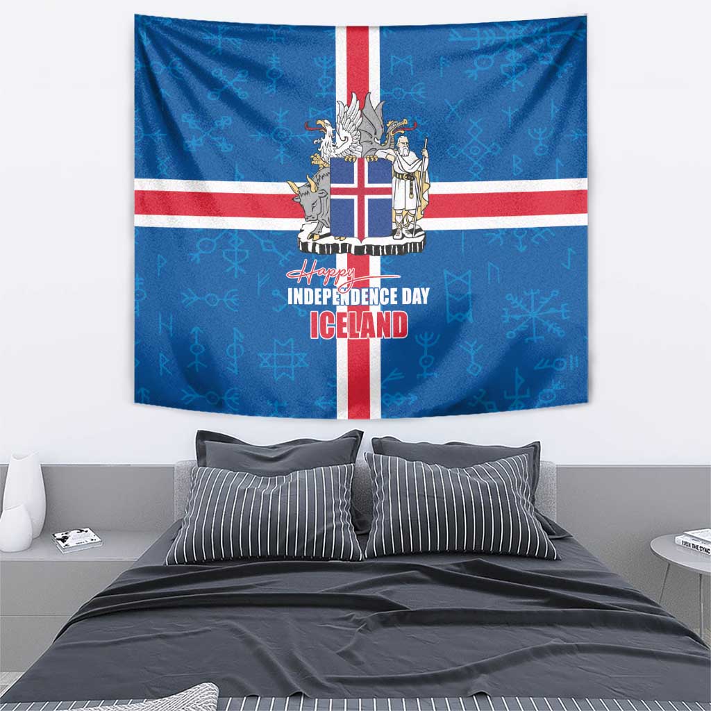 Iceland Icelandic National Day Tapestry Happy 81th Anniversary