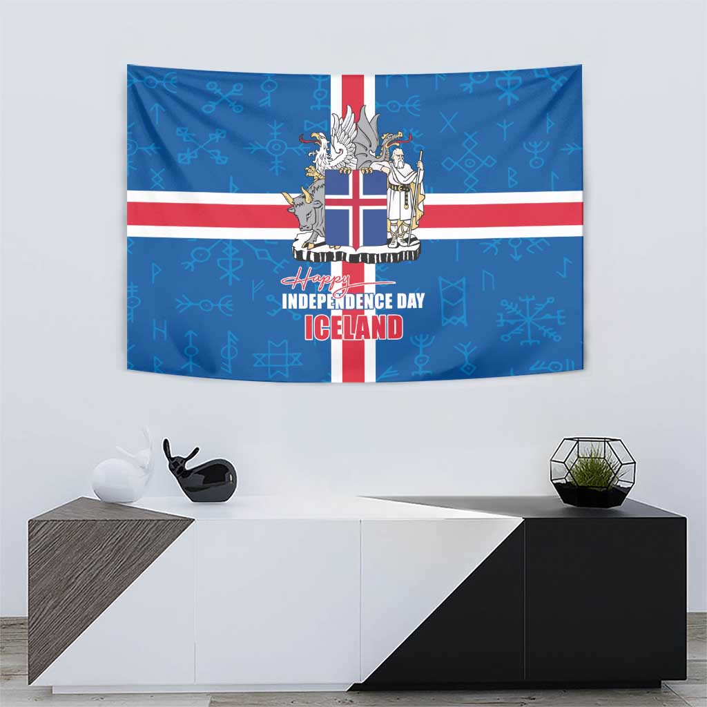 Iceland Icelandic National Day Tapestry Happy 81th Anniversary