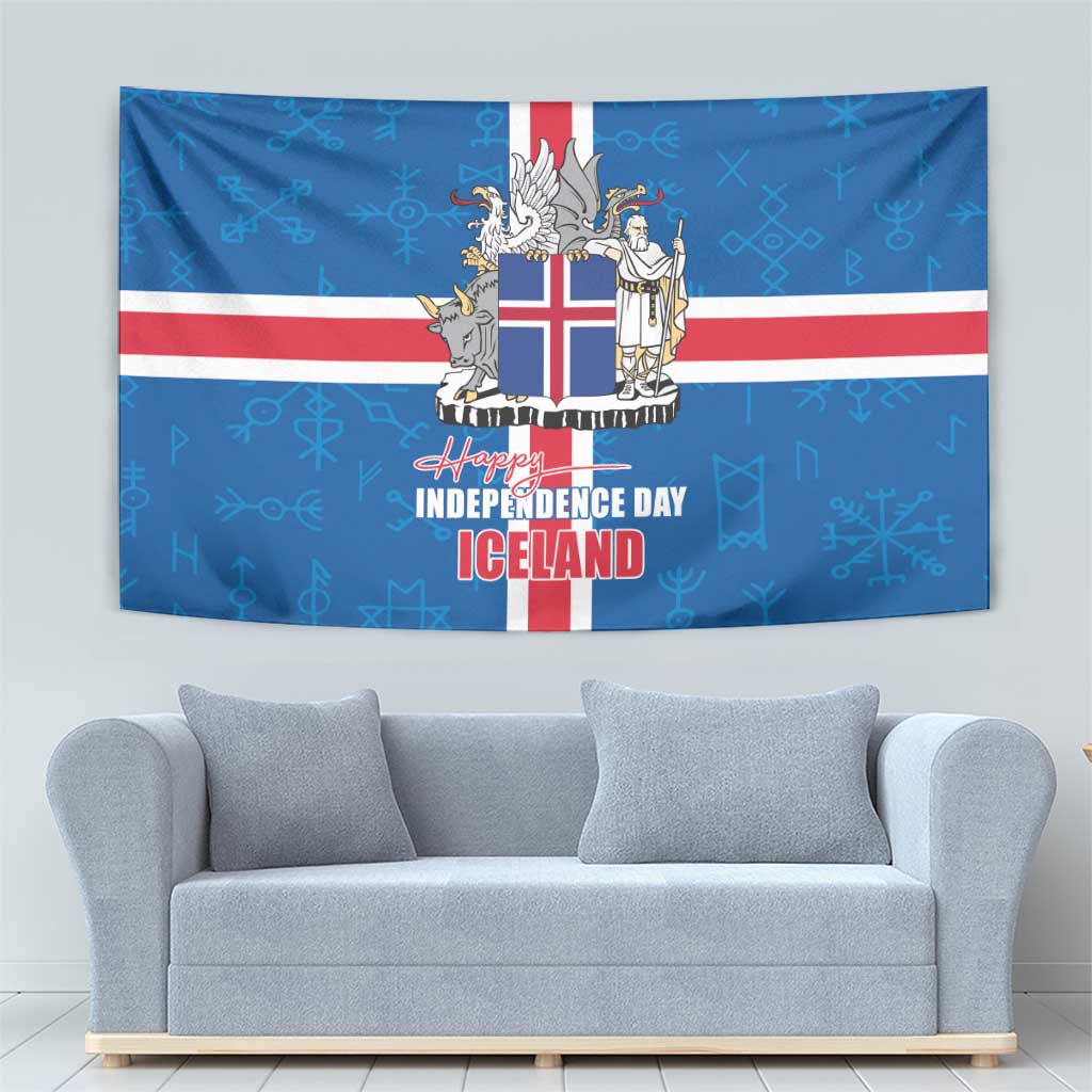 Iceland Icelandic National Day Tapestry Happy 81th Anniversary