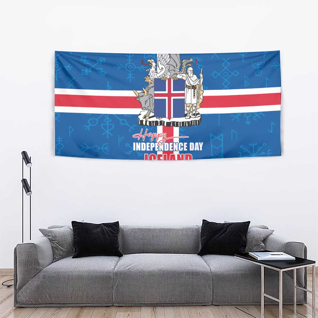 Iceland Icelandic National Day Tapestry Happy 81th Anniversary