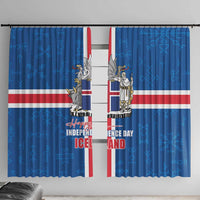 Iceland Icelandic National Day Window Curtain Happy 81th Anniversary