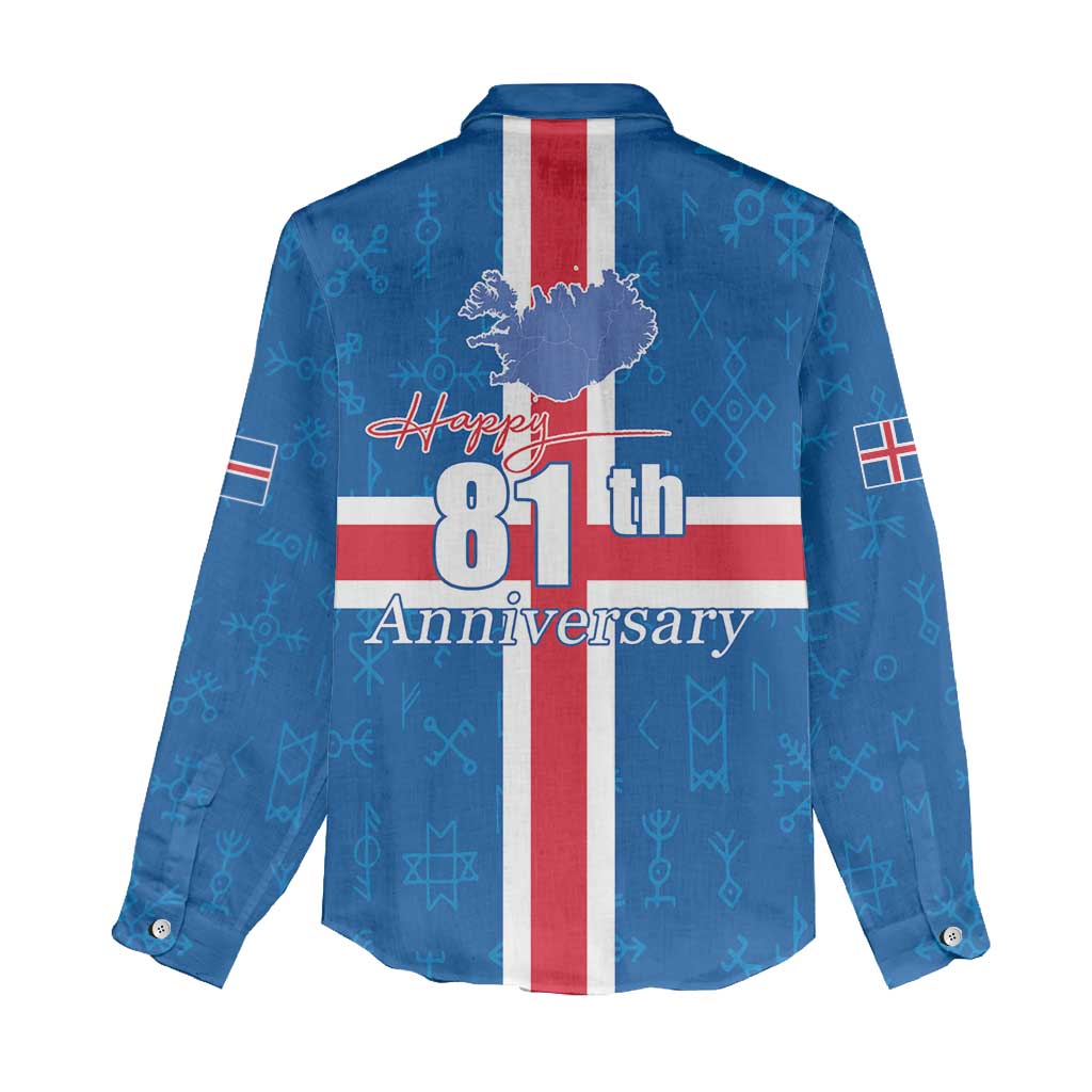 Iceland Icelandic National Day Women Casual Shirt Happy 81th Anniversary