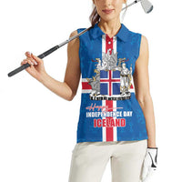 Iceland Icelandic National Day Women Sleeveless Polo Shirt Happy 81th Anniversary
